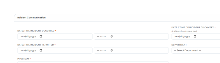 Incident Reporting — Real-Time Incident Logging screenshot