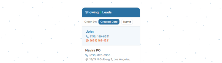 Leads Management — Lead Capture screenshot