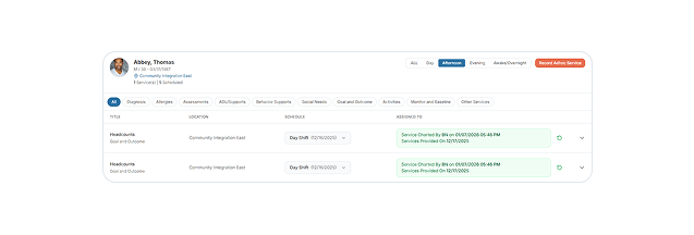 eMAR — Administer screenshot